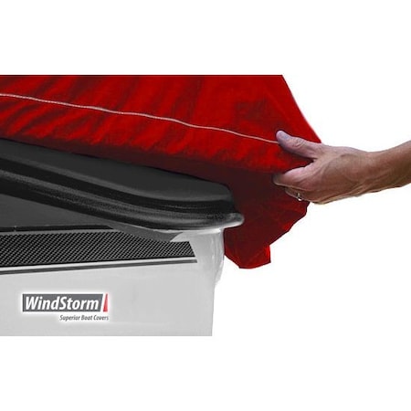 Eevelle Windstorm Boat Cover SKI BOAT Tournament w/Tower w/Outboard 22' 6in. L 102in. W Red WSTURSKT22102B-RED